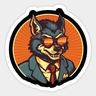 Sunglasses Wolfman Sticker